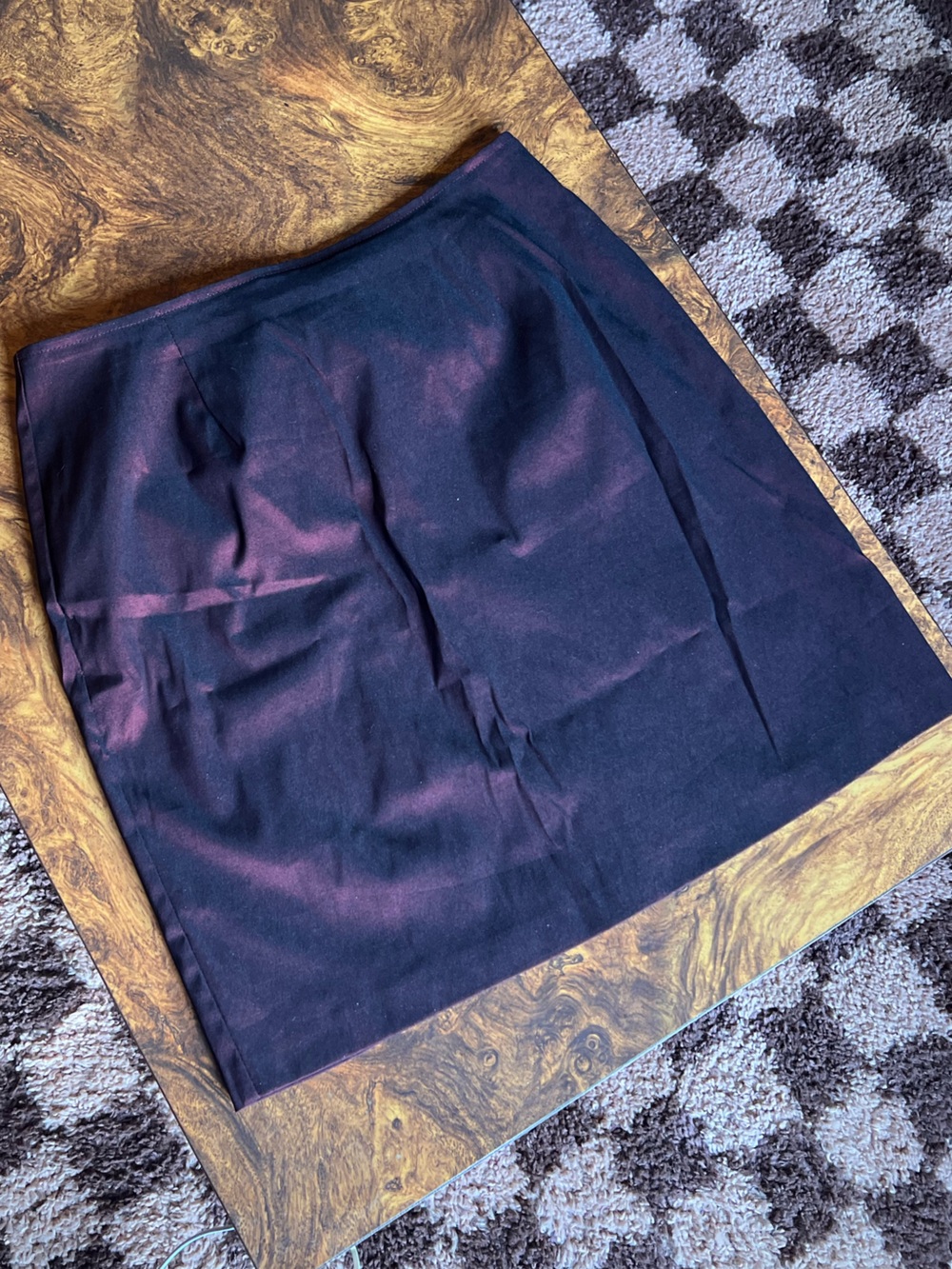 Vintage Simons Duochrome Red and Black Skirt